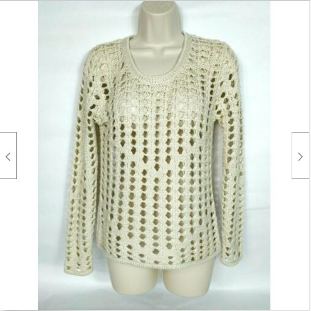 Laurie Cream Cut Out Sweater Small